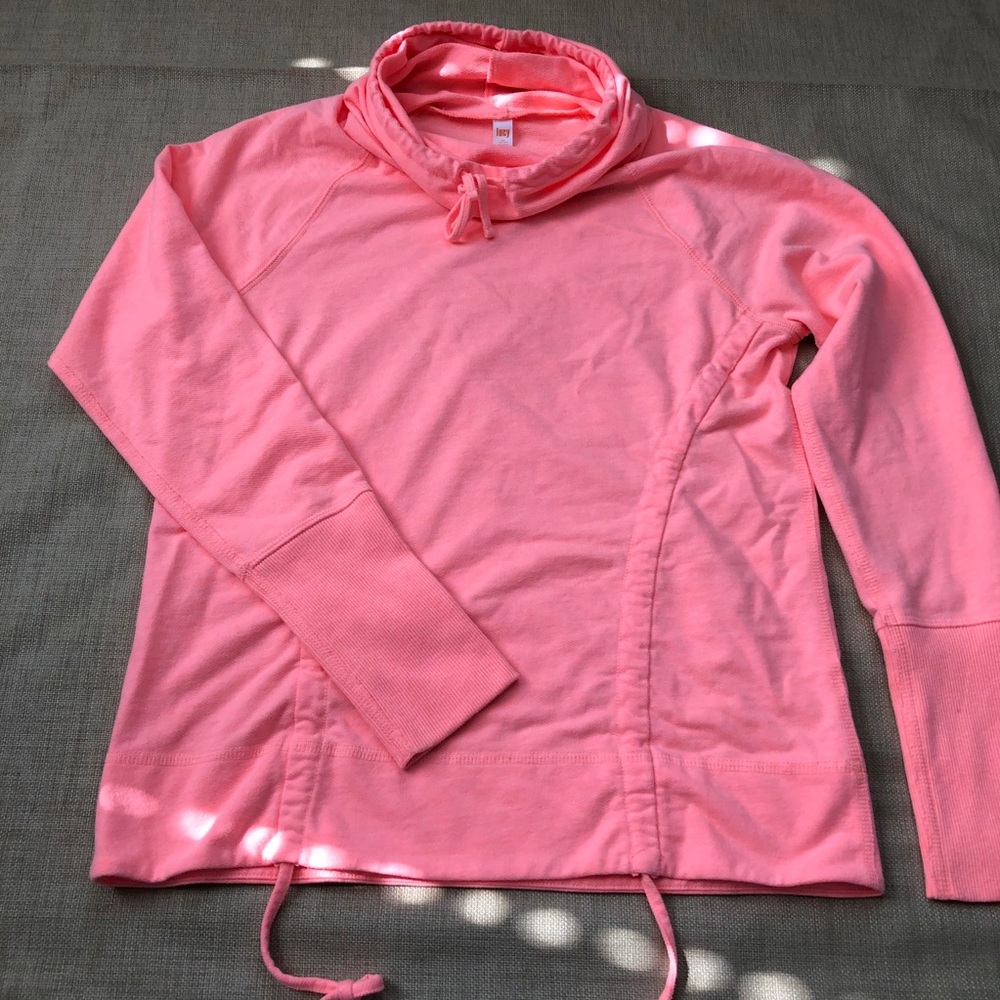 Lucy Coral 'Lean & Mean Pullover' Cotton Blend Top